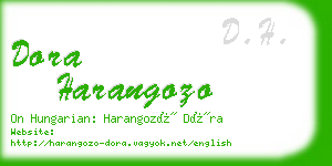 dora harangozo business card